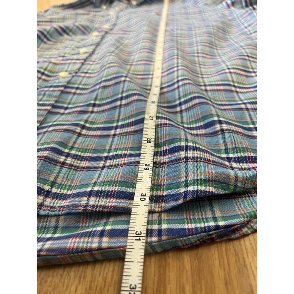 Ralph Lauren Blue Plaid Oxford Button Down Shirt Size XXL - Picture 8 of 10